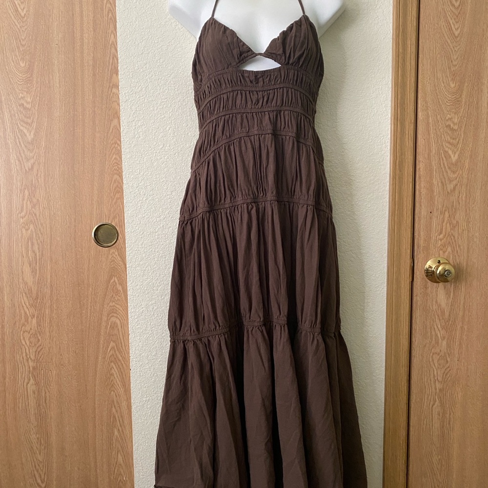 SNDYS Revolve Tahlia Dress in Chocolate Sz M